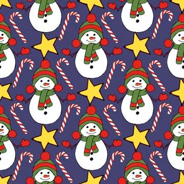 Vintage seamless pattern with vector holly pattern for paper design. Happy new Stock Illustration