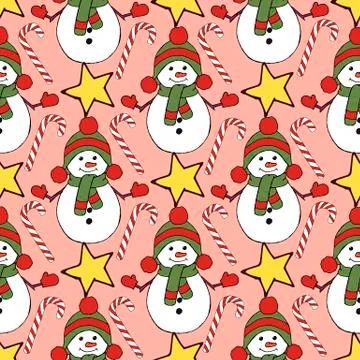 Vintage seamless pattern with vector holly pattern for paper design. Happy new Stock Illustration