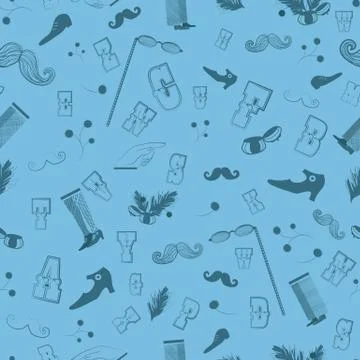 Vintage Seamless Pattern. Vector Illustration Stock Illustration