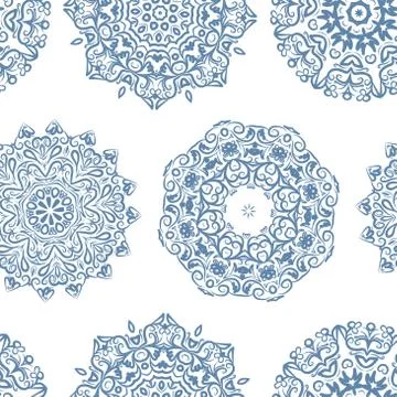Vintage seamless pattern for your design Stock Illustration