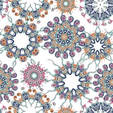 Vintage seamless pattern for your design Stock Illustration