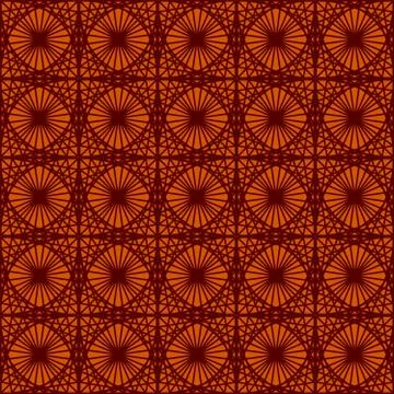 Vintage seamless patterns on dark red background. Fine brocade ornament Stock Illustration