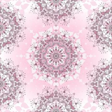 Vintage seamless pink pattern Stock Illustration