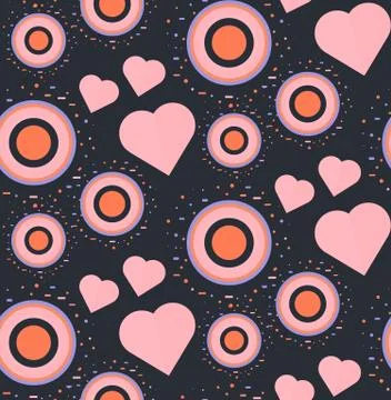 Vintage Seamless Romantic Pattern Stock Illustration