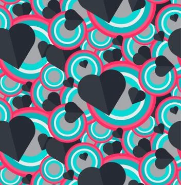 Vintage Seamless Romantic Pattern Stock Illustration