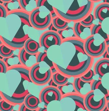 Vintage Seamless Romantic Pattern Stock Illustration
