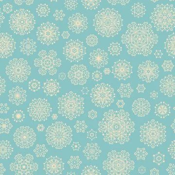 Vintage seamless snowflake pattern. EPS 10 vector Illustrazione stock