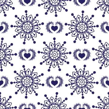 Vintage seamless unicolorous pattern Stock Illustration