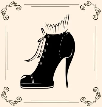Vintage semishoe Stock Illustration