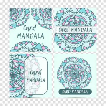 Vintage set decorative elements. Card or invitation, hand drawn background Stock Illustration