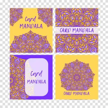 Vintage set decorative elements. Card or invitation, hand drawn background. O Stock Illustration