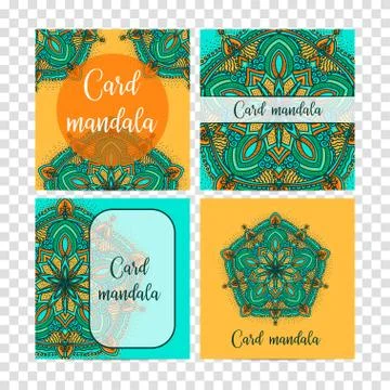 Vintage set decorative elements. Card or invitation, hand drawn background. O Stock Illustration