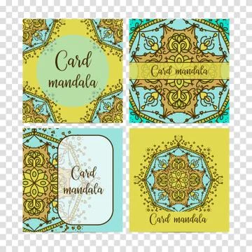 Vintage set decorative elements. Card or invitation, hand drawn background. O Stock Illustration