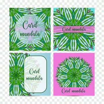 Vintage set decorative elements. Card or invitation, hand drawn background. O Stock Illustration