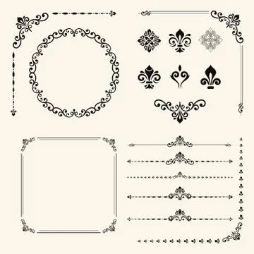 Vintage Set of Elements Stock Illustration