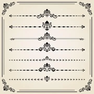 Vintage Set of Elements Stock Illustration