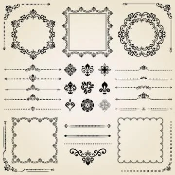 Vintage Set of Elements Stock Illustration