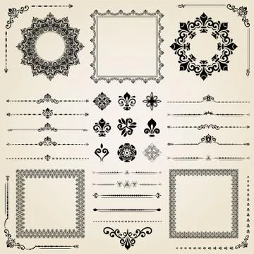 Vintage Set of Elements Stock Illustration