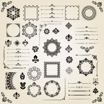Vintage Set of Elements Stock Illustration