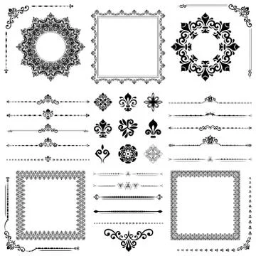 Vintage Set of Elements Stock Illustration