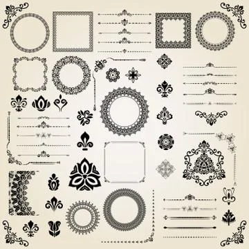 Vintage Set of Elements Stock Illustration