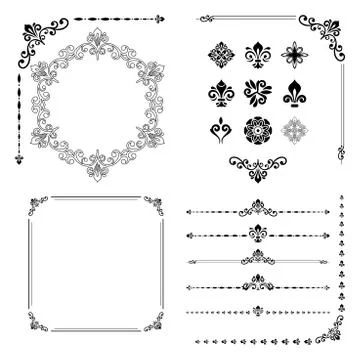 Vintage Set of Elements Stock Illustration