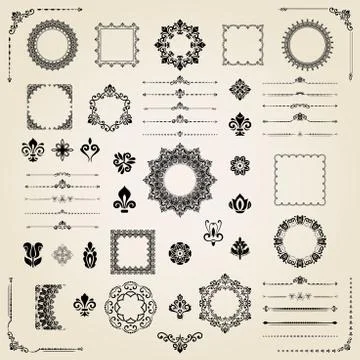 Vintage Set of Elements Stock Illustration