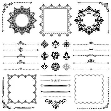 Vintage Set of Elements Stock Illustration