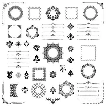 Vintage Set of Elements Stock Illustration