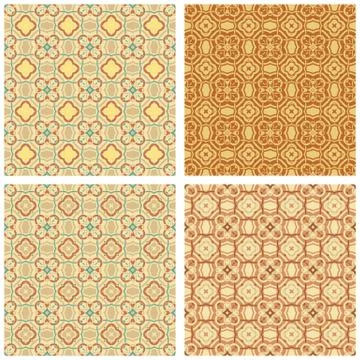 Vintage set elements for seamless vector patterns. Elegant luxury damask orna イラスト素材