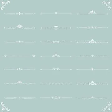 Vintage Set of Horizontal Elements Stock Illustration