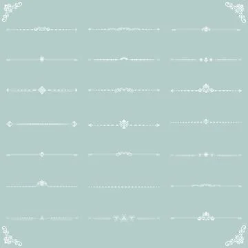 Vintage Set of Horizontal Elements Stock Illustration