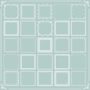 Vintage Set of Square Elements Stock Illustration