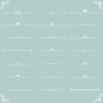Vintage Set of Vector Horizontal Elements イラスト素材