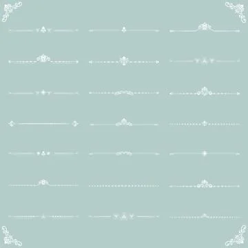 Vintage Set of Vector Horizontal Elements Illustrazione stock