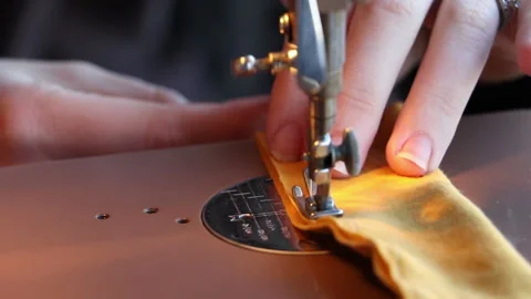 Vintage Sewing Machine Needle Close Up 03 Stock-Footage 153486795