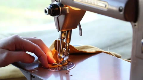 Vintage Sewing Machine Needle Close Up 04 Stock-Footage 153486798