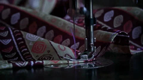 Vintage Sewing Machine Needle in Motion Slow Mo Stock Footage 226187834
