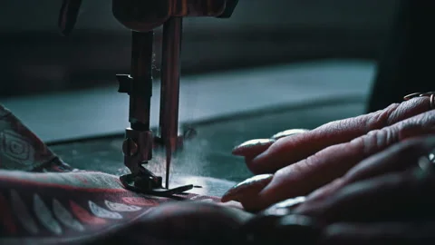 Vintage Sewing Machine Needle in Motion Stock Footage 234546464