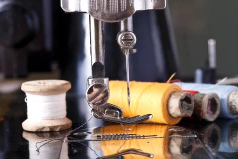 Vintage the sewing machine Stock Photos