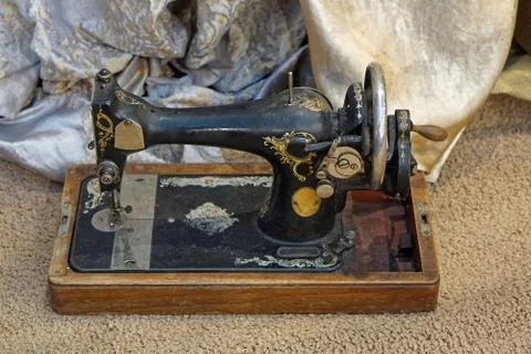 Vintage sewing machine Stock Photos