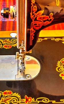 Vintage sewing machine Stock Photos