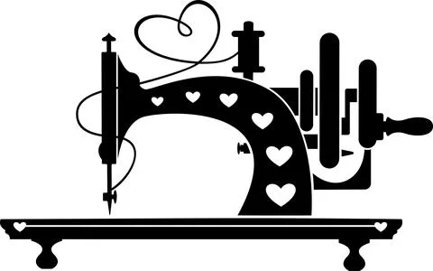 Vintage sewing machine2 Illustrazione stock