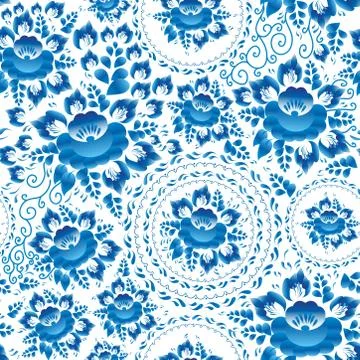 Vintage shabby Chic spring romantic decoration, pastel, Seamless pattern with Stockillustratie