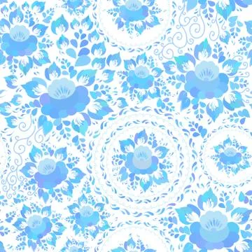 Vintage shabby Chic spring romantic decoration, pastel, Seamless pattern with Illustrazione stock