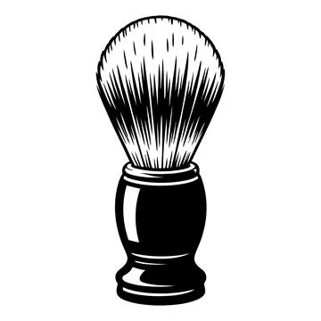 Vintage Shaving Brush Stock Illustration