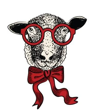 Vintage sheep Stock Illustration