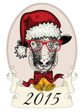 Vintage sheep Stock Illustration