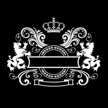 Vintage Shield emblem Stock Illustration