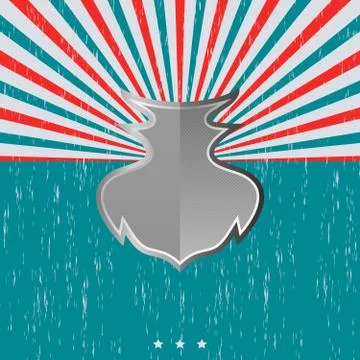 Vintage shield template Illustrazione stock